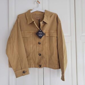 Ava & Viv Cropped Fall Jacket - Womens size 2X - NEW